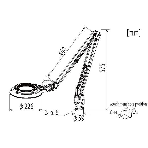 Otsuka SKKL-FD-3X โคมไฟแว่นขยาย LED illuminated magnifier (ขยาย3เท่า)